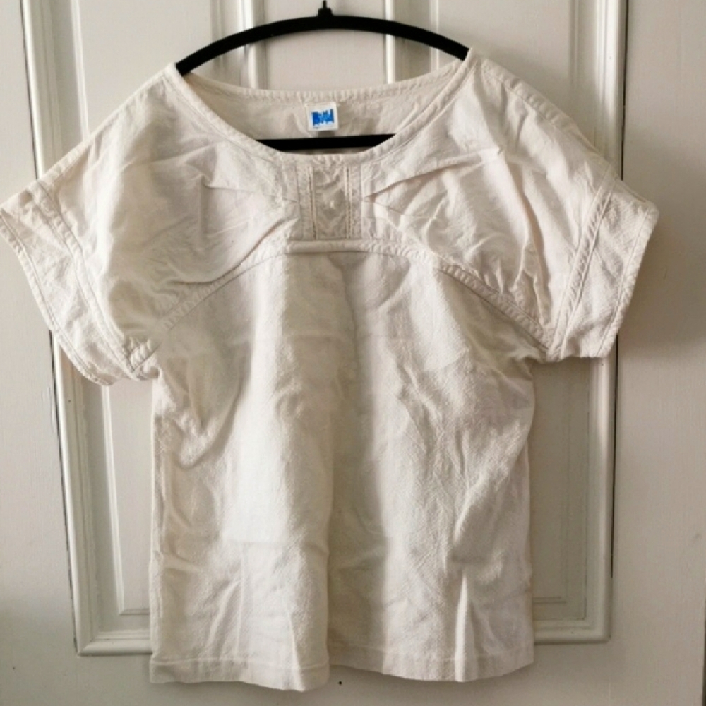 eL Telar vintage boxy, boho, lagen look, beachy top, coastal. Size S/M.